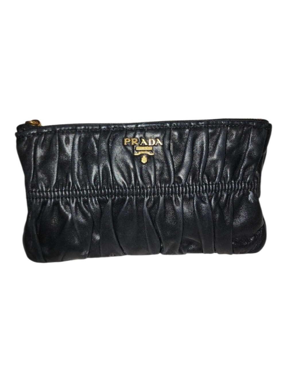 Prada Black Leather Clutch